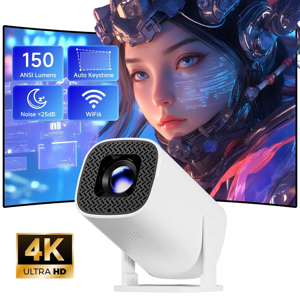 2026 Mini Projector 1080P Portable Home Theater Projector Wireless Screen Mirroring Bluetooth 5.3 Support Smartphone Casting