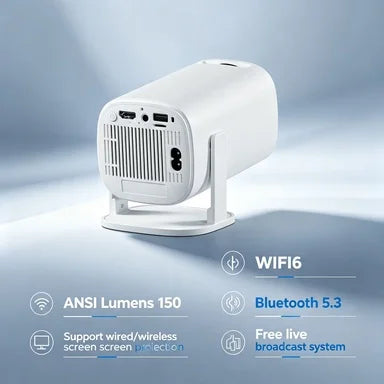 2026 Mini Projector 1080P Portable Home Theater Projector Wireless Screen Mirroring Bluetooth 5.3 Support Smartphone Casting