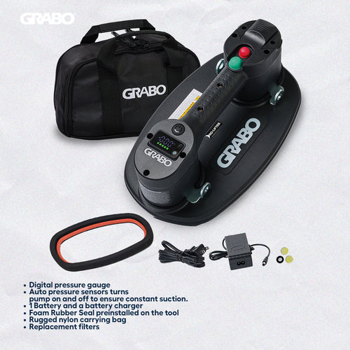 GRABO Pro Lifter 20 Cordless Portable Vacuum Suction Cup 375 lb Glass